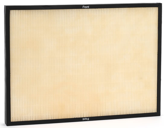 What is the size of particle filtered by the HEPA filter